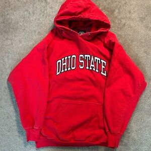 Vintage 90s Ohio State Hoodie Boxy Size XL NCAA College Y2K Embroidered
